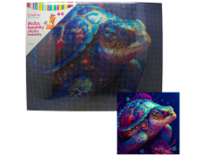 Diamantové malování - Noční želva 40 x 50 cm Diamantové malování - Noční želva 40 x 50 cm