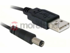 Delock USB kabel USB-A - DC 5,5 x 2,1 mm 1 m černý (82197)