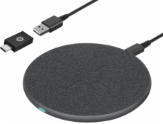 Nabíječka Conceptronic CONCEPTRONIC kabelloses Ladegerät 15W Qi USB-A + USB-C šedá