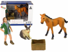 Sada postav LeanToys Bright Horse Animals.