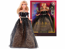 Módní panenka ve společenských šatech - dlouhé černé Módní panenka ve společenských šatech - dlouhé černé