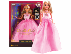 Módní panenka ve společenských šatech - dlouhé růžové Módní panenka ve společenských šatech - dlouhé růžové