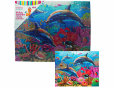 Diamantové malování - Delfíni 40 x 50 cm