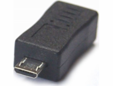 USB adaptér microUSB - miniUSB černý (7608)