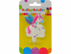 Narozeninová svíčka s JEDNOROŽCEM a držákem