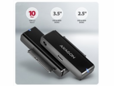 AXAGON ADSA-FPX, USB-C 10Gbps - SATA 6G, 2.5 "/3.5" SSD / HDD FAST PORT X adaptér, vr. AC napájače