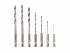 Vrtáky HSS 1,5-6 mm/sada 7 ks se šesti hrannou stopkou do AKU