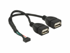 USB-Adapter 10Pin Stecker > 2x USB-A 2.0 Buchse