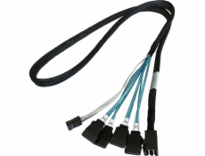 Adapterkabel 1x mSAS SFF-8643 > 4x SATA