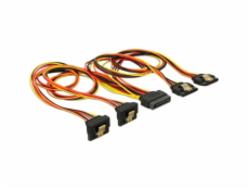 SATA 15Pin > 2x gewinkelt (unten) + 2x gerade, Kabel