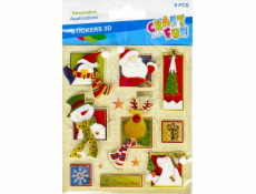 Craft with Fun DEKORACE BN NÁLEPKY 3D 9KS MIX CF PBH 12/288..