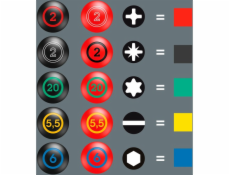  160 i/168 i/6 sada šroubováků Kraftform Plus Series 100 + stojan