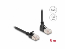 Patch kabel RJ-45 Cat.6a S/FTP, Slim 90° úhlový