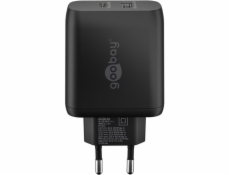 duální rychlá nabíječka goobay USB-C PD 45 wattů