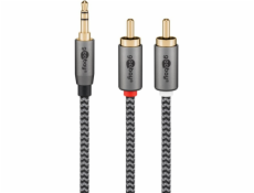 audio adaptérový kabel goobay Plus AUX 3,5mm jack > stereo cinch konektor