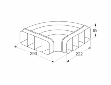 Neff 90° ploché potrubní koleno Z861SB1, trub