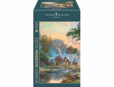 Dřevěné puzzle Schmidt Spiele Thomas Kinkade Studios: Am alten Mühlenbach