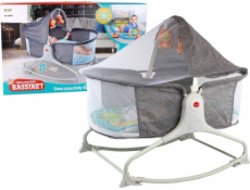 Dětská podložka LeanToys Multifunkční postel Rocker 2v1 Sounds Vibrations Grey