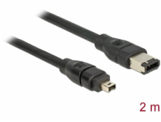 Delock Firewire 6-pin - Firewire 4-pin, 2m, černá (82577)