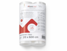 MagicVac 2 Vakuumierfolienrollen mit Label 20 cm x 6 m