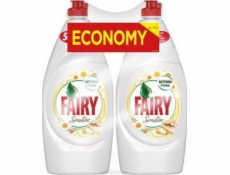 Mycí prostředek na nádobí FAIRY SENSITIVE, 2 × 900 ml