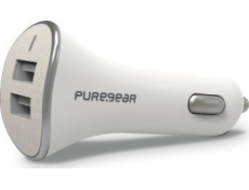 Zizo PureGear 4,8A, Dual USB, Nabíječka do auta – bílá