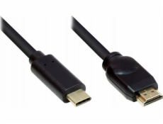 Alcasa GC-M0104 kabelový adaptér 10 m USB Type-C HDMI Typ A (standardní) Černá