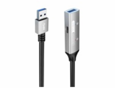 PremiumCord USB 3.2. repeater a prodlužovací kabel Male-Female, 5Gbps Aluminium 10m