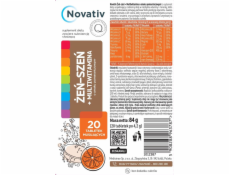 Novativ Ženšen + Multivitamín 20 šumivých tabliet