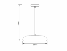 Závěsná lampa Domoletti Faro P23046A šedá, 20 W, E27