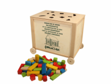 Walachia Dřevěná skládací stavebnice Construct Box vkládačka 300 dílů