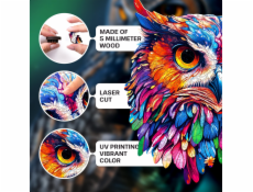 EscapeWelt Dřevěné puzzle Sovy 300 dílků