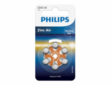 1x6 Philips Zinc-Air PR48 / 13 Hörgeräte Batterie