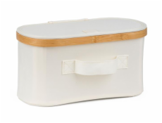 Úložný box G21 30 x 15 x 15 cm, bambusový s víkem, béžový