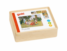 Goki Dřevěné kostky Pohádky 20 ks