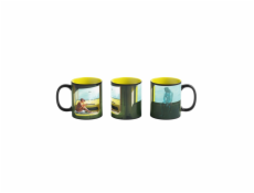 Hrnek pro odhalení tepla Good Loot Cyberpunk 2077 Game Art Chronicles - V & Edward Hopper 450 ml Černá, Žlutá