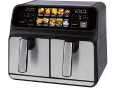ProfiCook PC-FR 1287 H Dvojitý 8 l Samostatné 2200 W Horkovzdušná fritéza Černá, Nerezová ocel