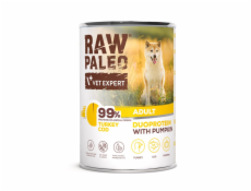 RAW PALEO Duoprotein Turkey & Cod Adult - vlhké krmivo pro psy - 400g