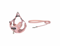 Dogness cat leash 1,5m+harness walking set (pink)