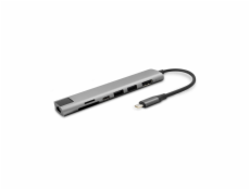 Epico 7in1 Multimedia Hub 8K with USB-C connector - vesmírně šedá