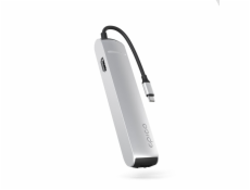 Epico 6in1 Slim Hub 8K with USB-C connector - stříbrná