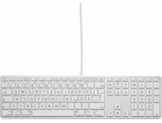 LMP Large Font USB Keyboard 110 kláves drátová USB klávesnice s 2x USB a hliníkovým horním krytem - německá