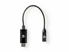 Nedis CCBW65950BK015 - USB-C Adaptér | USB-C Zástrčka – 3,5 mm Zásuvka | 0,15 m | Černý