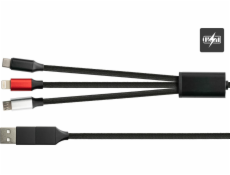  Dobré připojení Nabíjecí kabel 6 v 1 USB-C/USB-A > USB-C + Micro-USB + Lightning