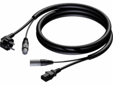 Kabel Procab PROCAB CAB402/20 Schuko samec & XLR samice - euro power samice & XLR samec - 3 x 2,5 mm? 20 m
