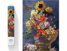 DIAMOND DOTZ Diamantová výšivka Diamond Dotz Květinová kytice Zahrada ve zlatě 60x80cm DD13029