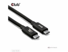 Club3D Kabel USB4 v2 Typ-C, 80Gbps, Certifikovaný kabel, 4K540Hz, 8K240Hz, 16K60Hz, PD 240W, 1,2m