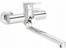 Faucet děkana Washbasin. Wall -Wall -Wall -Wave baterie s protáhnou výtokem -připojení k hadici