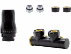 Schlosser DUO-PLEX SET 3/4xM22x1,5 LEVÁ, VSUVKA, HLAVNÍ NAPÁJENÍ, PLN CU - MAT ČERNÁ