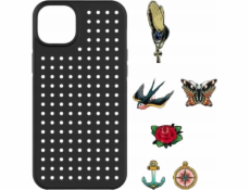 Sada pouzder Pinit Dynamic + Tattoo Pin iPhone 14 Pro Max 6.7 černo/černý vzor 2